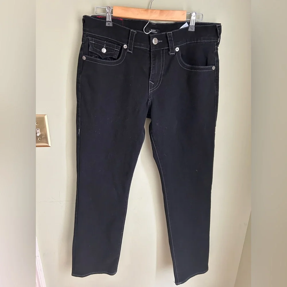 True Religion Ricky Relaxed Straight flap. Black size 32. Great shape!